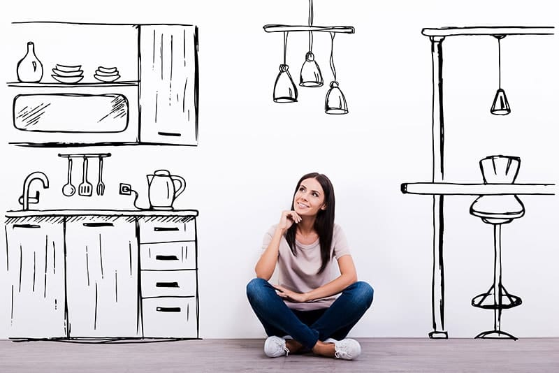 Women in kitchen sketch