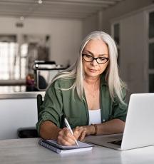 woman working from home