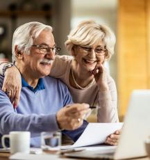 Older couple with laptop