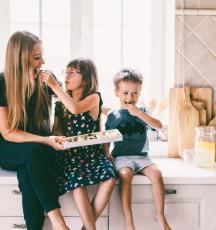 Family eating