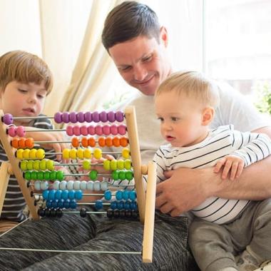 Man with babies